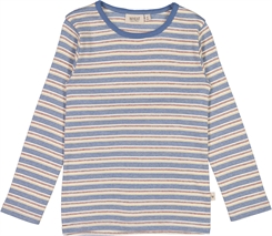 Wheat T-Shirt Striped LS - Bluefin multi stripe